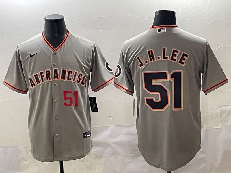 Men 2025 San Francisco Giants #51 J.H.Lee Grey Game Nike MLB Jersey style 17->san francisco giants->MLB Jersey